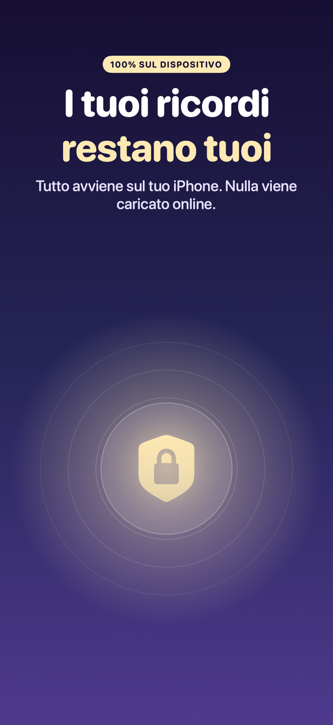 Scudo con lucchetto: tutto avviene sull'iPhone, nulla viene caricato online